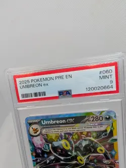 UMBREON EX PSA 9 2025 POKEMON SV PRISMATIC EVOLUTIONS #060 MINT GRADED TCG CARD - Image 3