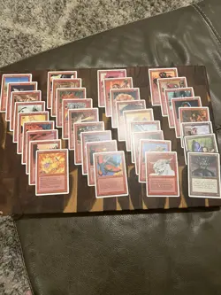 Magic The Gathering 4th Edition - Vintage MTG - 35 Card - Red Lot 1 - Image 1