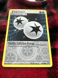 Pokemon Card - 2014 XY Phantom Forces 111/119 -DOUBLE COLORLESS ENERGY REV. HOLO - Image 1
