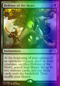 MTG Magic the Gathering Defense of the Heart (7/8) Judge Gift Cards 2016 LP FOIL - Image 1