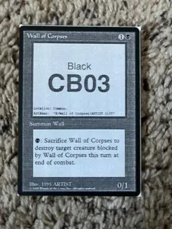 MTG - Wall of Corpses x1 - Mirage Playtest Card! - Image 1