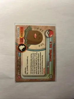 1999 Topps Blue Logo TV Animation Edition Series 1 Pokemon Card Diglett #50 NM - Image 2
