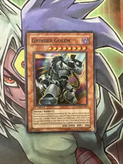 DP07-EN009 Grinder Golem Super Rare 1st Edition NM Yugioh Card - Image 1