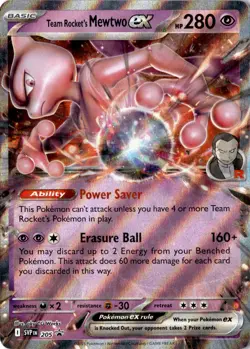 Team Rocket's Mewtwo ex Promo SV: Scarlet & Violet Promo Cards 205 NM - Image 1