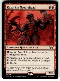 MTG - Razorkin Needlehead 153 Duskmourn: House of Horror Near Mint - Image 1