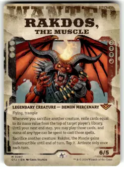 MTG - Rakdos, the Muscle (Showcase) 297 - Outlaws of Thunder Junction NM - Image 1