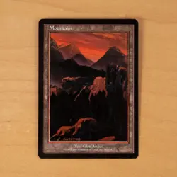 MtG - Mountain (Invasion) Altered Hand Painted Magic: the Gathering - Image 1