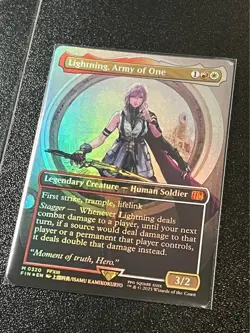 Lightning, Army Of One (Borderless Foil) - Final Fantasy MTG - Image 1