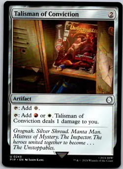 Magic the Gathering Talisman of Conviction Fallout Commander MTG Free Shipping! - Image 1