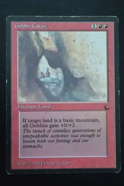 Magic The Gathering MTG GOBLIN CAVES The Dark MP Moderately Played - Image 1