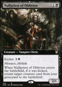 MTG Magic the Gathering Nullpriest of Oblivion (342/457) Zendikar Rising LP - Image 1