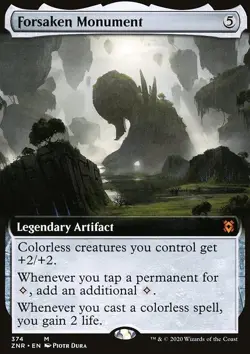 MTG Magic the Gathering Forsaken Monument (374/457) Zendikar Rising LP - Image 1