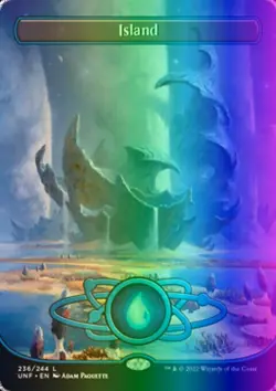 MTG Magic the Gathering Island (236/654) Unfinity NM FOIL - Image 1