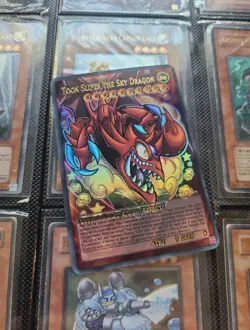 Toon Slifer The Sky Dragon Egyptian God Card Waifu Card Holo Anime Yugioh - Image 1