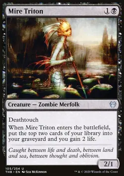 MTG Magic the Gathering Mire Triton (105/372) Theros Beyond Death NM - Image 1