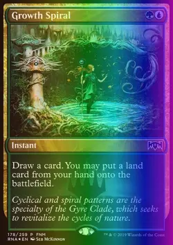 MTG Magic the Gathering Growth Spiral (178/81) Ravnica Allegiance Promos LP FOIL - Image 1