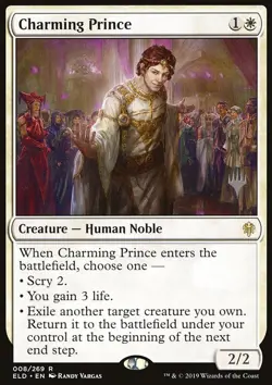 MTG Magic the Gathering Charming Prince (8p/150) Throne of Eldraine Promos LP - Image 1