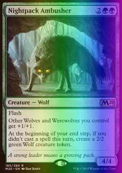 MTG Nightpack Ambusher (185p/143) Core Set 2020 Promos LP FOIL - Image 1