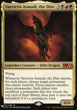 MTG Magic the Gathering Vaevictis Asmadi, the Dire (878/1104) The List NM - Image 1