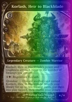 MTG Korlash, Heir to Blackblade (87U/2) Future Sight Promos MP FOIL - Image 1