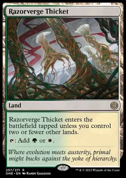 MTG Razorverge Thicket (257/493) Phyrexia All Will Be One NM - Image 1