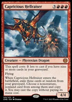 MTG Capricious Hellraiser (125/493) Phyrexia All Will Be One NM - Image 1