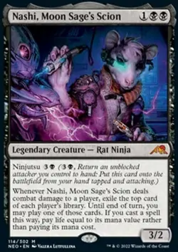 MTG Nashi, Moon Sage's Scion (114/574) Kamigawa Neon Dynasty NM - Image 1