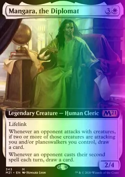 MTG Magic the Gathering Mangara, the Diplomat (343/417) Core Set 2021 LP FOIL - Image 1