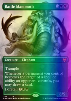 MTG Magic the Gathering Battle Mammoth (298/463) Kaldheim LP FOIL - Image 1