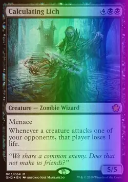 MTG Magic the Gathering Calculating Lich (3/67) Game Night 2019 LP FOIL - Image 1