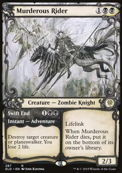 MTG Magic the Gathering Murderous Rider (287/477) Throne of Eldraine LP - Image 1