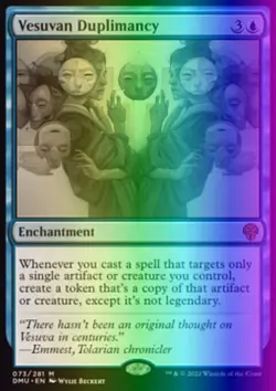 MTG Magic the Gathering Vesuvan Duplimancy (73/462) Dominaria United NM FOIL - Image 1
