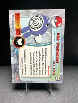 1999 Topps Pokemon TV Animation Series 1 Poliwhirl #61 Blue Logo Non Holo - Image 2