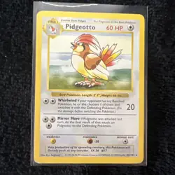 Vintage Pokemon Card - Pidgeotto 022/102 Base Set - Shadowless - MP - Rare - Image 1