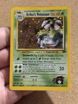 Erika’s Venusaur 4/132 HOLO RARE Gym Challenge Rare Card Pokemon Eng Poor Played - Image 2
