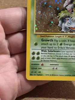 Erika’s Venusaur 4/132 HOLO RARE Gym Challenge Rare Card Pokemon Eng Poor Played - Image 3