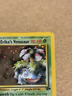 Erika’s Venusaur 4/132 HOLO RARE Gym Challenge Rare Card Pokemon Eng Poor Played - Image 5