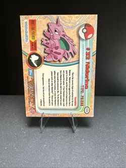 1999 Topps Pokemon TV Animation Series 1 Nidorino #33 Blue Logo Non Holo - Image 2