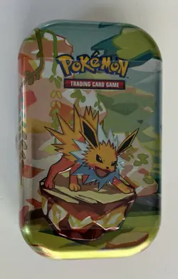 Pokemon TCG Scarlet Violet Prismatic Evolutions Jolteon Mini Tin New Sealed - Image 2