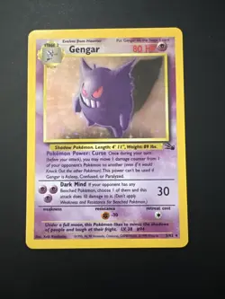 Pokemon TCG Gengar Fossil 5 Holo Unlimited Holo Rare - Image 1