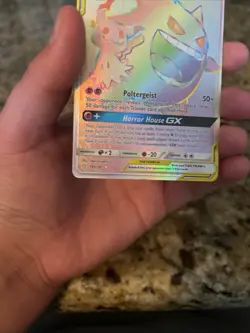 Pokemon TCG Gengar & Mimikyu GX Team Up Holo Ultra Rare 186/181 (NM Condition!) - Image 3