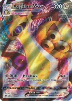 Pokemon Vivid Voltage Aegislash VMAX Full Art Ultra Rare 127/185 - Image 1