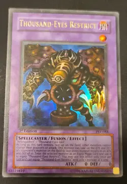 YuGiOh Thousand-Eyes Restrict PSV-084 Ultra Rare HOLO 1st Edition Near Mint - Image 1