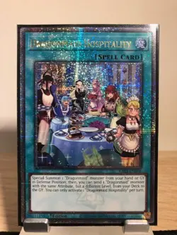 RA03-EN068 Dragonmaid Hospitality (Alt Art) - QCR - 1st Edition - Yu Gi Oh - Image 1