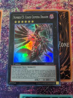 Yu-Gi-Oh! Number C5: Chaos Chimera Dragon DRLG-EN043 1st Edition Super Rare NM - Image 1