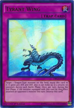Tyrant Wing - DRL3-EN061 - Ultra Rare - 1st Edition - Lightly Played - Image 1