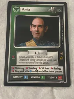 Star Trek CCG 1E TMP NANCLUS RARE Card NEVER PLAYED - Image 1