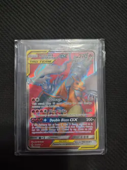 Reshiram & Charizard GX (Full Art) 194/214 Sm-Unbroken Bonds Holo perfect card - Image 1