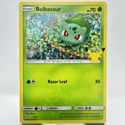 Bulbasaur 1/25 Holo 25th Anniversary Pokemon Card McDonald’s Rare Ex V - Image 1