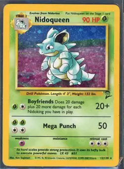 Pokemon Cards - Nidoqueen 12/130 - Base Set 2 eBay Live 15th Aug 4pm - Image 1